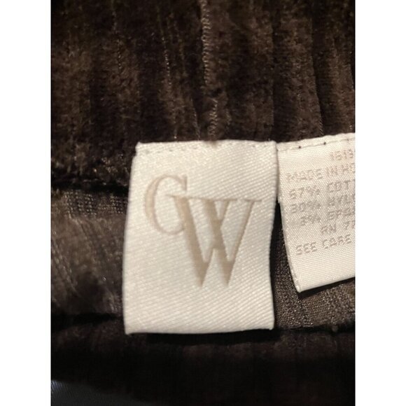 Y2K Velvet Corduroy Mini Dress M Ribbed Mock Neck Long Sleeves Wide Wale Neutral - Picture 5 of 7